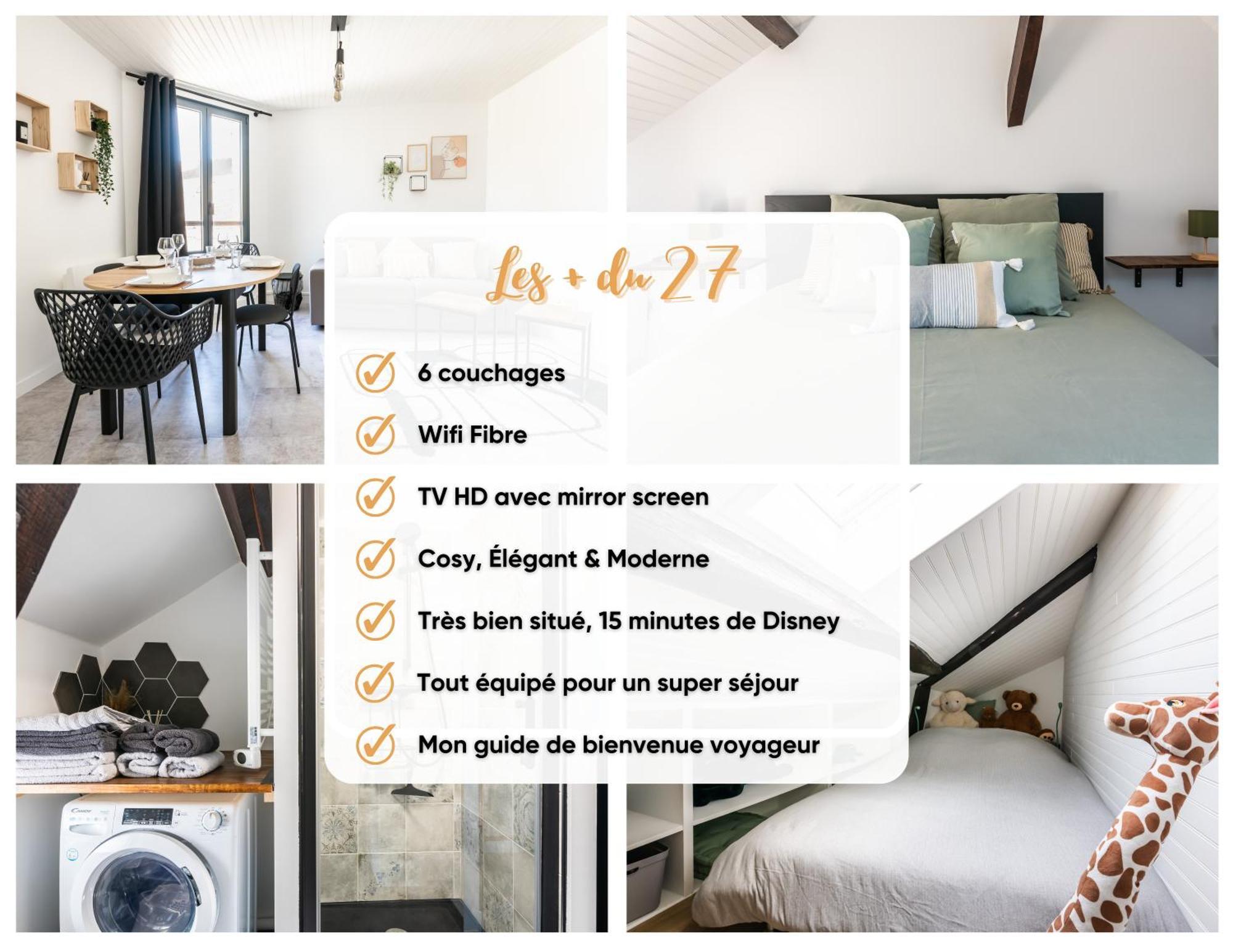 Le 27 - Appartement Cosy - Disney 15Min Crecy-la-Chapelle Екстер'єр фото